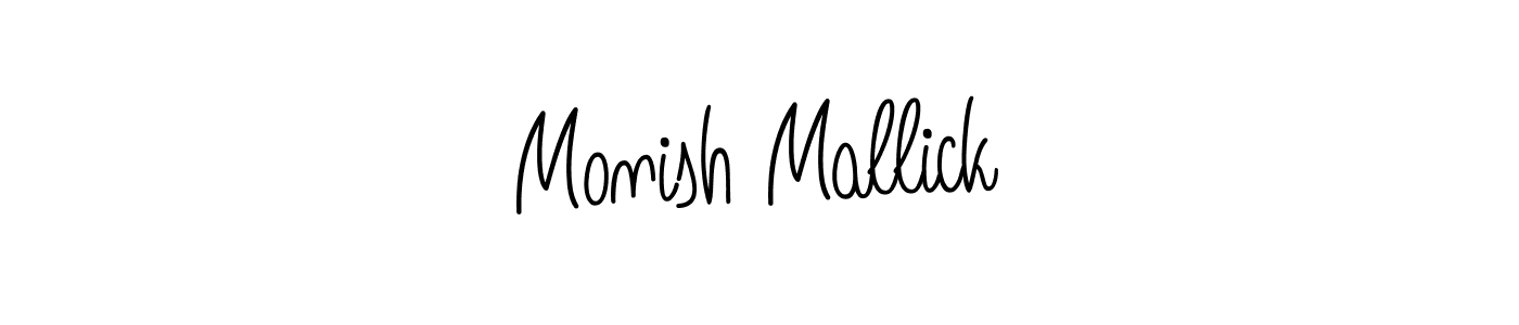 Monish Mallick stylish signature style. Best Handwritten Sign (Angelique-Rose-font-FFP) for my name. Handwritten Signature Collection Ideas for my name Monish Mallick. Monish Mallick signature style 5 images and pictures png