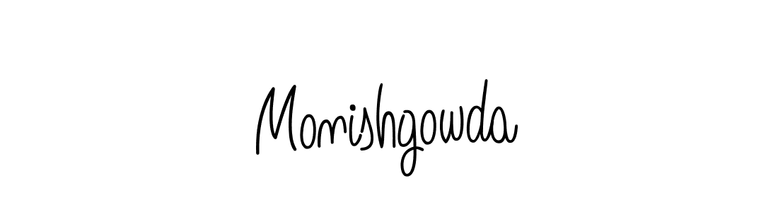 Design your own signature with our free online signature maker. With this signature software, you can create a handwritten (Angelique-Rose-font-FFP) signature for name Monishgowda. Monishgowda signature style 5 images and pictures png