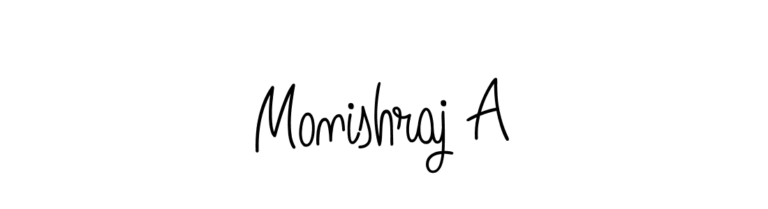 How to make Monishraj A signature? Angelique-Rose-font-FFP is a professional autograph style. Create handwritten signature for Monishraj A name. Monishraj A signature style 5 images and pictures png