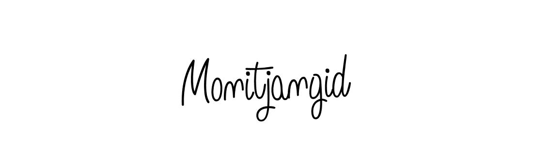 Create a beautiful signature design for name Monitjangid. With this signature (Angelique-Rose-font-FFP) fonts, you can make a handwritten signature for free. Monitjangid signature style 5 images and pictures png