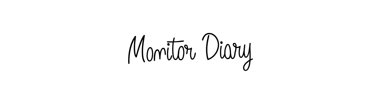 Make a beautiful signature design for name Monitor Diary. With this signature (Angelique-Rose-font-FFP) style, you can create a handwritten signature for free. Monitor Diary signature style 5 images and pictures png