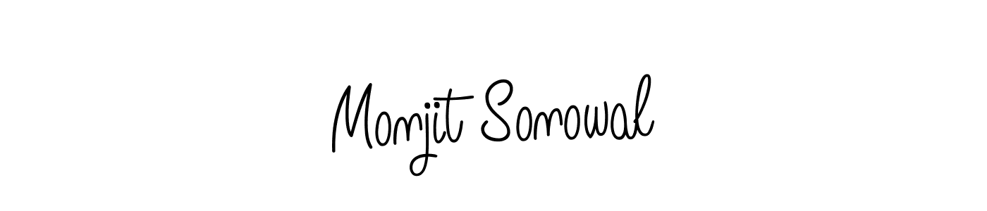 Make a beautiful signature design for name Monjit Sonowal. Use this online signature maker to create a handwritten signature for free. Monjit Sonowal signature style 5 images and pictures png