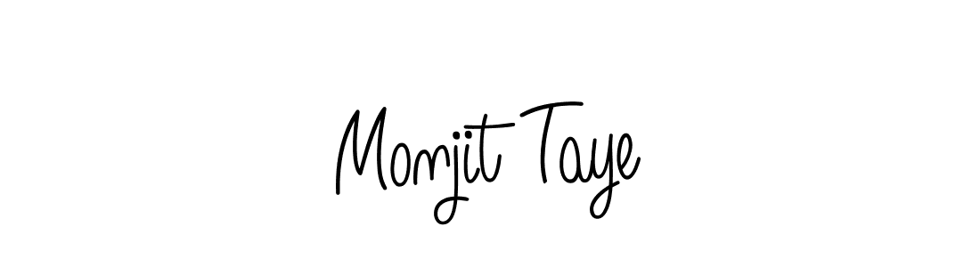 How to make Monjit Taye signature? Angelique-Rose-font-FFP is a professional autograph style. Create handwritten signature for Monjit Taye name. Monjit Taye signature style 5 images and pictures png