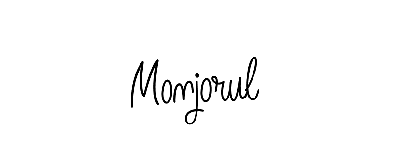 Create a beautiful signature design for name Monjorul. With this signature (Angelique-Rose-font-FFP) fonts, you can make a handwritten signature for free. Monjorul signature style 5 images and pictures png