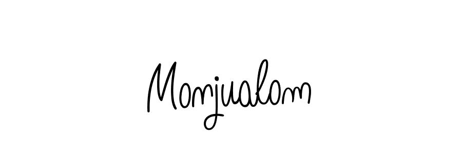 How to make Monjualom signature? Angelique-Rose-font-FFP is a professional autograph style. Create handwritten signature for Monjualom name. Monjualom signature style 5 images and pictures png