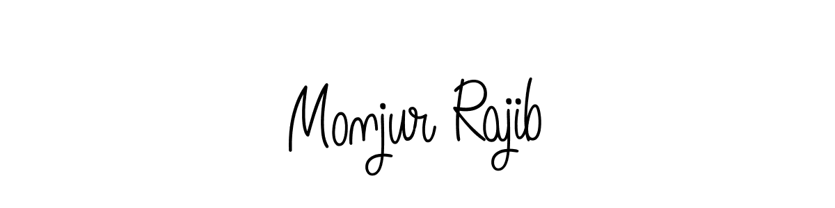 How to make Monjur Rajib name signature. Use Angelique-Rose-font-FFP style for creating short signs online. This is the latest handwritten sign. Monjur Rajib signature style 5 images and pictures png