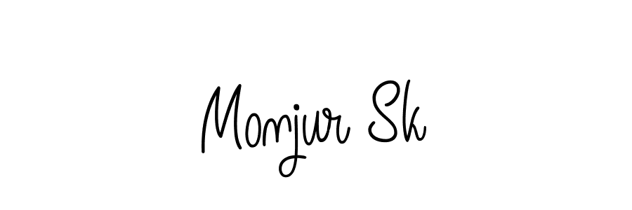 Monjur Sk stylish signature style. Best Handwritten Sign (Angelique-Rose-font-FFP) for my name. Handwritten Signature Collection Ideas for my name Monjur Sk. Monjur Sk signature style 5 images and pictures png