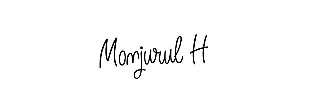 How to make Monjurul H signature? Angelique-Rose-font-FFP is a professional autograph style. Create handwritten signature for Monjurul H name. Monjurul H signature style 5 images and pictures png