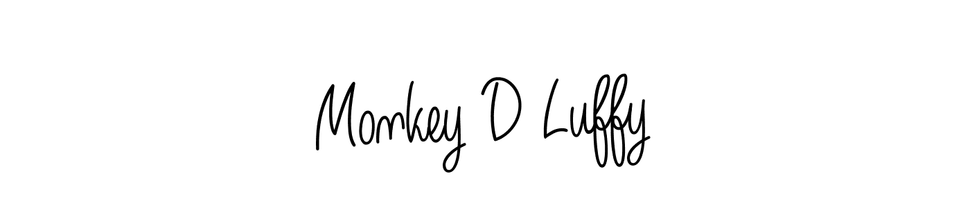 Make a beautiful signature design for name Monkey D Luffy. With this signature (Angelique-Rose-font-FFP) style, you can create a handwritten signature for free. Monkey D Luffy signature style 5 images and pictures png