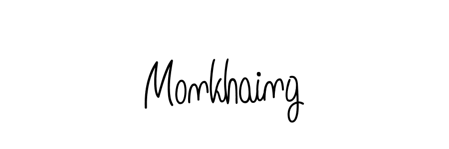 How to Draw Monkhaing signature style? Angelique-Rose-font-FFP is a latest design signature styles for name Monkhaing. Monkhaing signature style 5 images and pictures png