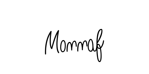You should practise on your own different ways (Angelique-Rose-font-FFP) to write your name (Monnaf) in signature. don't let someone else do it for you. Monnaf signature style 5 images and pictures png