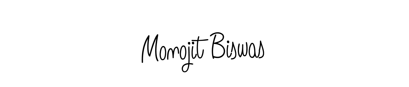 The best way (Angelique-Rose-font-FFP) to make a short signature is to pick only two or three words in your name. The name Monojit Biswas include a total of six letters. For converting this name. Monojit Biswas signature style 5 images and pictures png