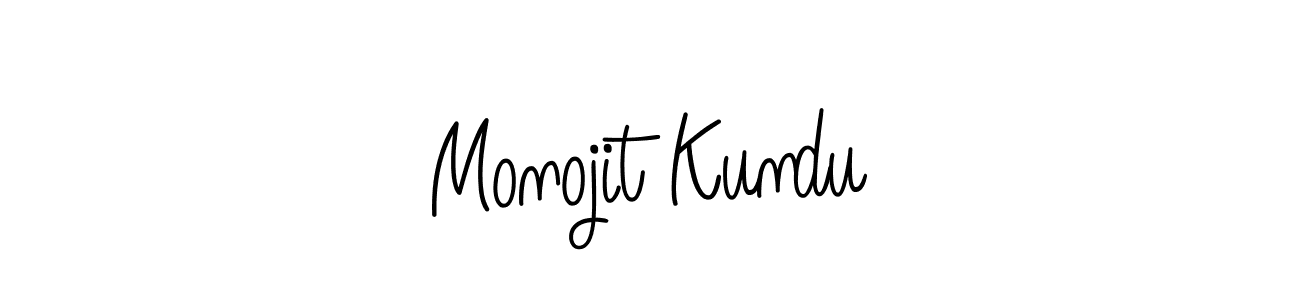 The best way (Angelique-Rose-font-FFP) to make a short signature is to pick only two or three words in your name. The name Monojit Kundu include a total of six letters. For converting this name. Monojit Kundu signature style 5 images and pictures png
