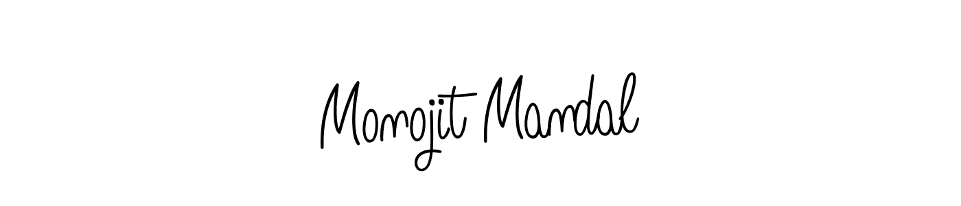 The best way (Angelique-Rose-font-FFP) to make a short signature is to pick only two or three words in your name. The name Monojit Mandal include a total of six letters. For converting this name. Monojit Mandal signature style 5 images and pictures png