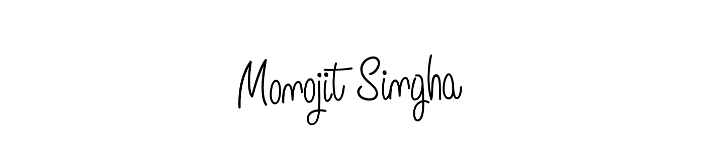 Use a signature maker to create a handwritten signature online. With this signature software, you can design (Angelique-Rose-font-FFP) your own signature for name Monojit Singha. Monojit Singha signature style 5 images and pictures png