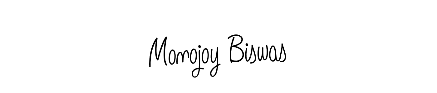 How to make Monojoy Biswas name signature. Use Angelique-Rose-font-FFP style for creating short signs online. This is the latest handwritten sign. Monojoy Biswas signature style 5 images and pictures png