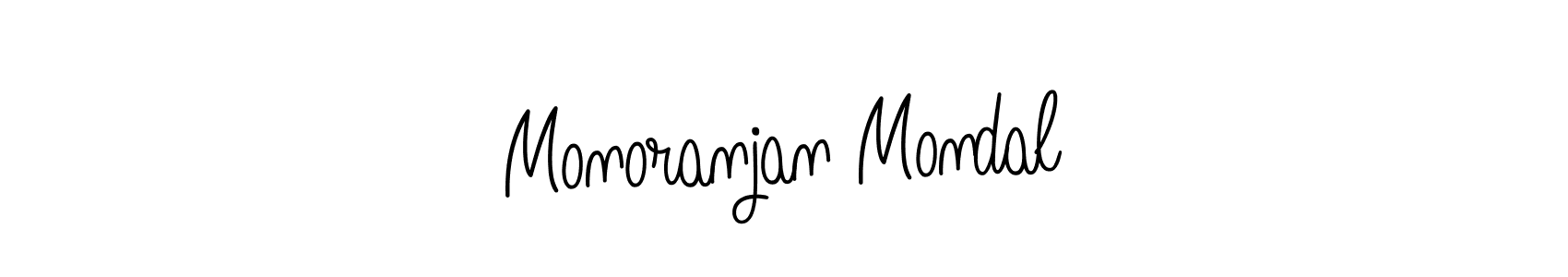 You should practise on your own different ways (Angelique-Rose-font-FFP) to write your name (Monoranjan Mondal) in signature. don't let someone else do it for you. Monoranjan Mondal signature style 5 images and pictures png