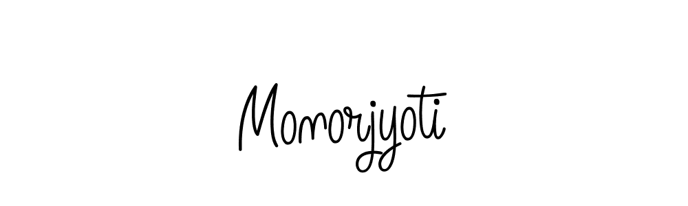 You should practise on your own different ways (Angelique-Rose-font-FFP) to write your name (Monorjyoti) in signature. don't let someone else do it for you. Monorjyoti signature style 5 images and pictures png