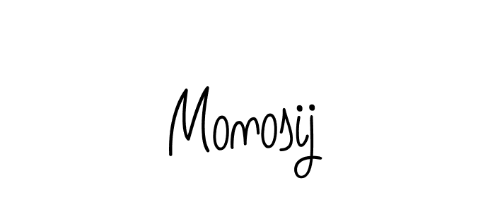 The best way (Angelique-Rose-font-FFP) to make a short signature is to pick only two or three words in your name. The name Monosij include a total of six letters. For converting this name. Monosij signature style 5 images and pictures png