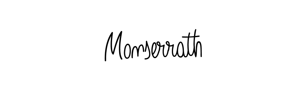 How to make Monserrath name signature. Use Angelique-Rose-font-FFP style for creating short signs online. This is the latest handwritten sign. Monserrath signature style 5 images and pictures png