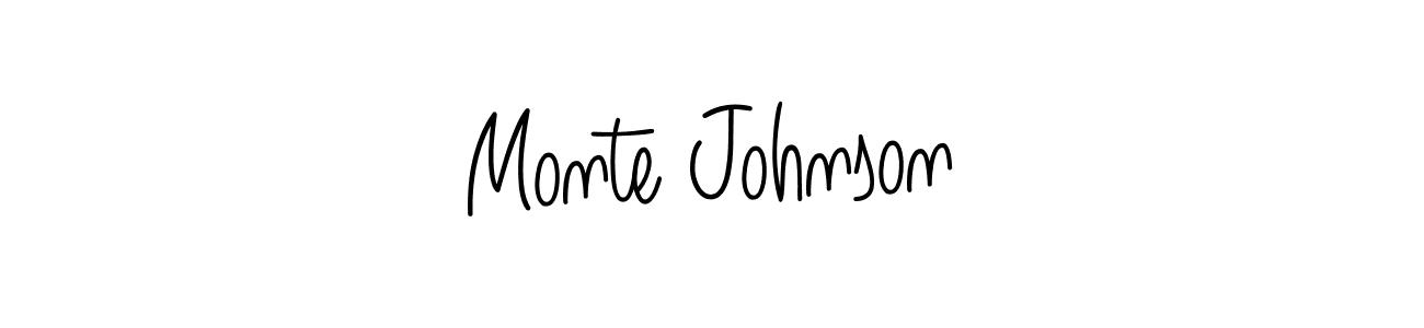 Check out images of Autograph of Monte Johnson name. Actor Monte Johnson Signature Style. Angelique-Rose-font-FFP is a professional sign style online. Monte Johnson signature style 5 images and pictures png