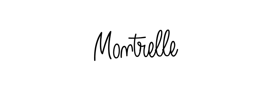 Make a beautiful signature design for name Montrelle. With this signature (Angelique-Rose-font-FFP) style, you can create a handwritten signature for free. Montrelle signature style 5 images and pictures png