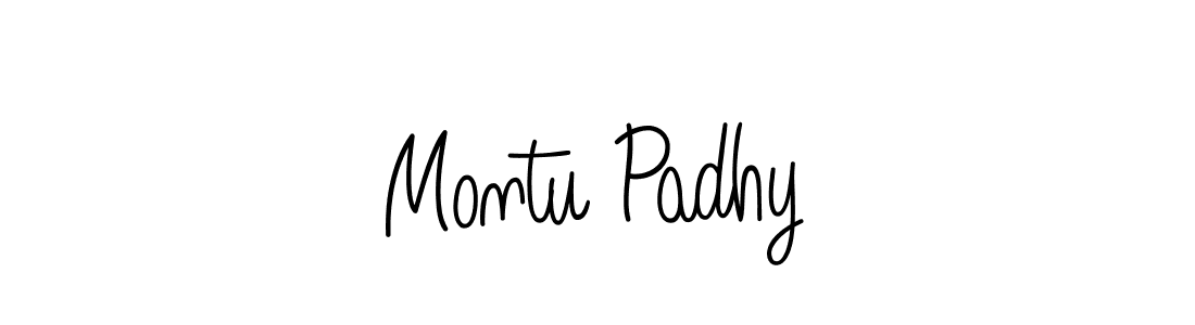 Montu Padhy stylish signature style. Best Handwritten Sign (Angelique-Rose-font-FFP) for my name. Handwritten Signature Collection Ideas for my name Montu Padhy. Montu Padhy signature style 5 images and pictures png