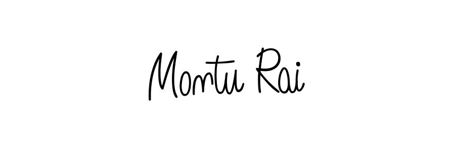 The best way (Angelique-Rose-font-FFP) to make a short signature is to pick only two or three words in your name. The name Montu Rai include a total of six letters. For converting this name. Montu Rai signature style 5 images and pictures png
