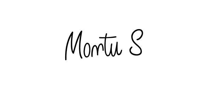 Design your own signature with our free online signature maker. With this signature software, you can create a handwritten (Angelique-Rose-font-FFP) signature for name Montu S. Montu S signature style 5 images and pictures png