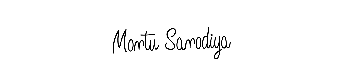 The best way (Angelique-Rose-font-FFP) to make a short signature is to pick only two or three words in your name. The name Montu Sanodiya include a total of six letters. For converting this name. Montu Sanodiya signature style 5 images and pictures png