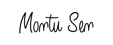 An effortless, minimalist signature concept for Montu Sen using Angelique-Rose-font-FFP design. Clean lines that look great on any document. Montu Sen signature style 5 images and pictures png