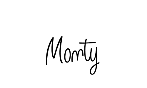 How to make Monty name signature. Use Angelique-Rose-font-FFP style for creating short signs online. This is the latest handwritten sign. Monty signature style 5 images and pictures png