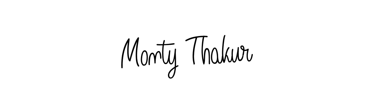 How to make Monty Thakur name signature. Use Angelique-Rose-font-FFP style for creating short signs online. This is the latest handwritten sign. Monty Thakur signature style 5 images and pictures png