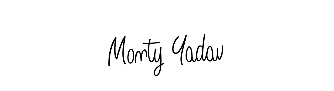 How to make Monty Yadav signature? Angelique-Rose-font-FFP is a professional autograph style. Create handwritten signature for Monty Yadav name. Monty Yadav signature style 5 images and pictures png