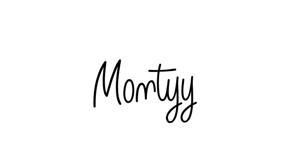 You should practise on your own different ways (Angelique-Rose-font-FFP) to write your name (Montyy) in signature. don't let someone else do it for you. Montyy signature style 5 images and pictures png