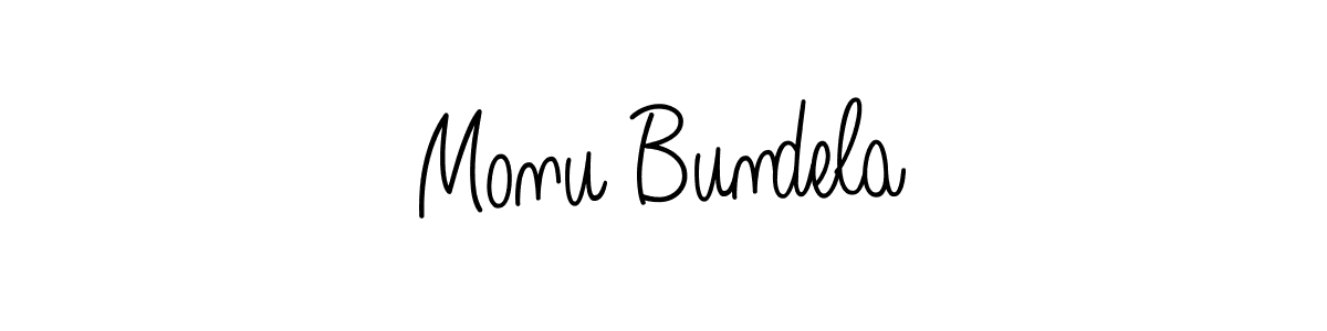 Angelique-Rose-font-FFP is a professional signature style that is perfect for those who want to add a touch of class to their signature. It is also a great choice for those who want to make their signature more unique. Get Monu Bundela name to fancy signature for free. Monu Bundela signature style 5 images and pictures png