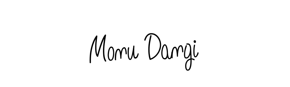 How to make Monu Dangi signature? Angelique-Rose-font-FFP is a professional autograph style. Create handwritten signature for Monu Dangi name. Monu Dangi signature style 5 images and pictures png