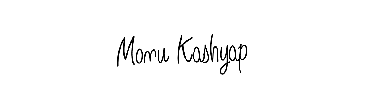 Also we have Monu Kashyap name is the best signature style. Create professional handwritten signature collection using Angelique-Rose-font-FFP autograph style. Monu Kashyap signature style 5 images and pictures png