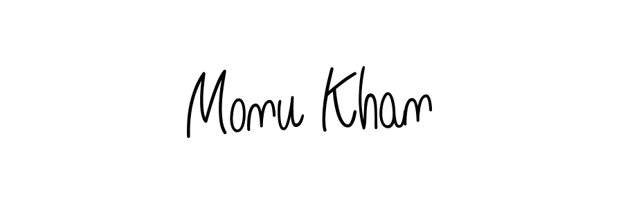 How to Draw Monu Khan signature style? Angelique-Rose-font-FFP is a latest design signature styles for name Monu Khan. Monu Khan signature style 5 images and pictures png