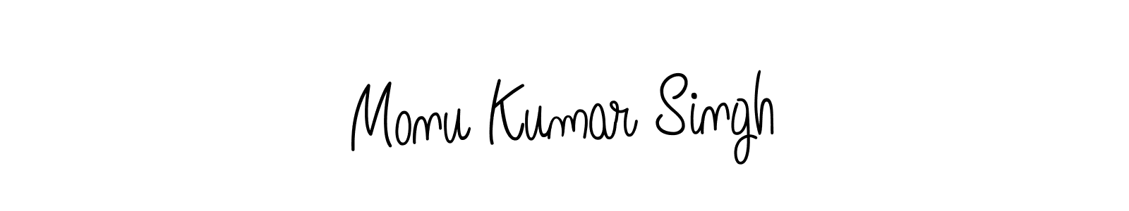 Make a beautiful signature design for name Monu Kumar Singh. With this signature (Angelique-Rose-font-FFP) style, you can create a handwritten signature for free. Monu Kumar Singh signature style 5 images and pictures png