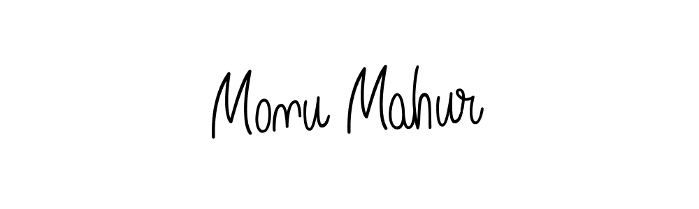 Design your own signature with our free online signature maker. With this signature software, you can create a handwritten (Angelique-Rose-font-FFP) signature for name Monu Mahur. Monu Mahur signature style 5 images and pictures png