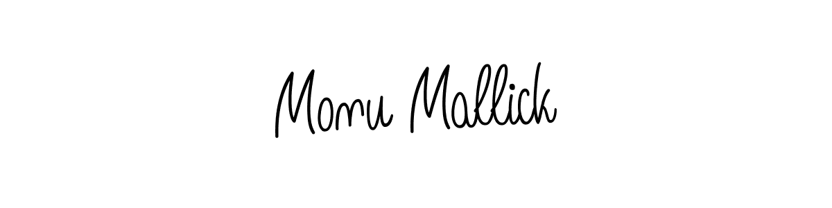 Monu Mallick stylish signature style. Best Handwritten Sign (Angelique-Rose-font-FFP) for my name. Handwritten Signature Collection Ideas for my name Monu Mallick. Monu Mallick signature style 5 images and pictures png