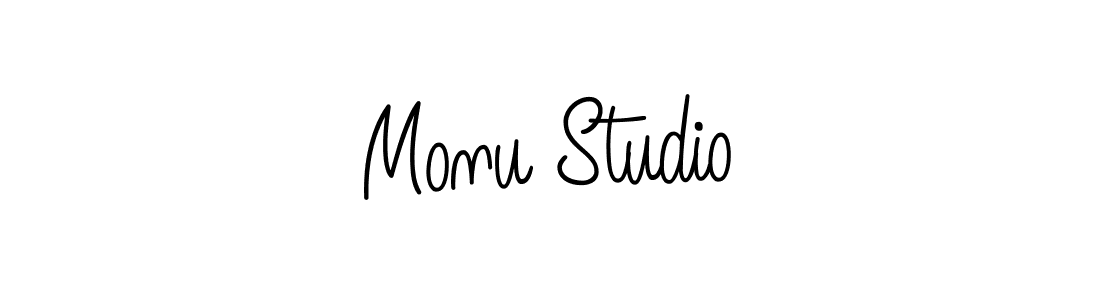 The best way (Angelique-Rose-font-FFP) to make a short signature is to pick only two or three words in your name. The name Monu Studio include a total of six letters. For converting this name. Monu Studio signature style 5 images and pictures png