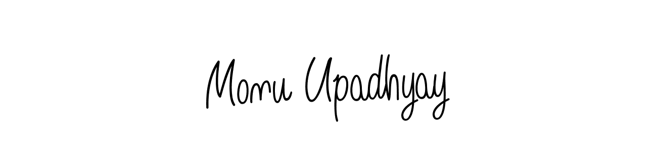 Also we have Monu Upadhyay name is the best signature style. Create professional handwritten signature collection using Angelique-Rose-font-FFP autograph style. Monu Upadhyay signature style 5 images and pictures png