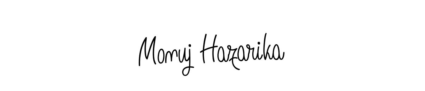 Also we have Monuj Hazarika name is the best signature style. Create professional handwritten signature collection using Angelique-Rose-font-FFP autograph style. Monuj Hazarika signature style 5 images and pictures png