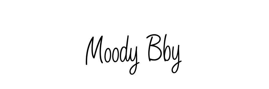 You should practise on your own different ways (Angelique-Rose-font-FFP) to write your name (Moody Bby) in signature. don't let someone else do it for you. Moody Bby signature style 5 images and pictures png