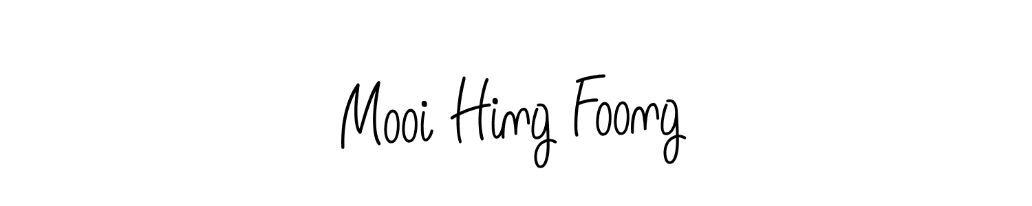 Create a beautiful signature design for name Mooi Hing Foong. With this signature (Angelique-Rose-font-FFP) fonts, you can make a handwritten signature for free. Mooi Hing Foong signature style 5 images and pictures png