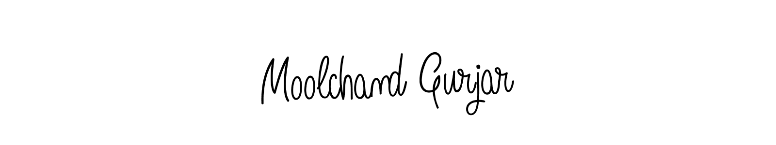 Create a beautiful signature design for name Moolchand Gurjar. With this signature (Angelique-Rose-font-FFP) fonts, you can make a handwritten signature for free. Moolchand Gurjar signature style 5 images and pictures png