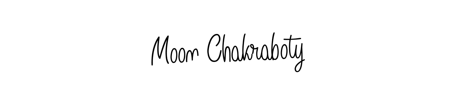 You should practise on your own different ways (Angelique-Rose-font-FFP) to write your name (Moon Chakraboty) in signature. don't let someone else do it for you. Moon Chakraboty signature style 5 images and pictures png