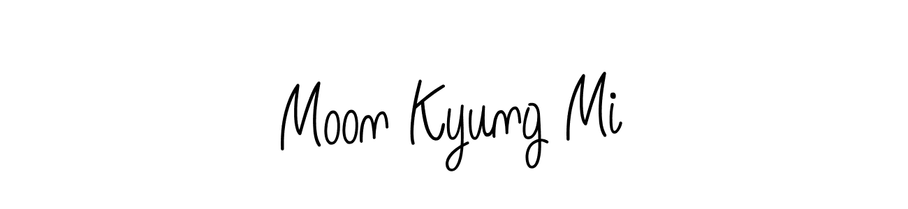 Moon Kyung Mi stylish signature style. Best Handwritten Sign (Angelique-Rose-font-FFP) for my name. Handwritten Signature Collection Ideas for my name Moon Kyung Mi. Moon Kyung Mi signature style 5 images and pictures png